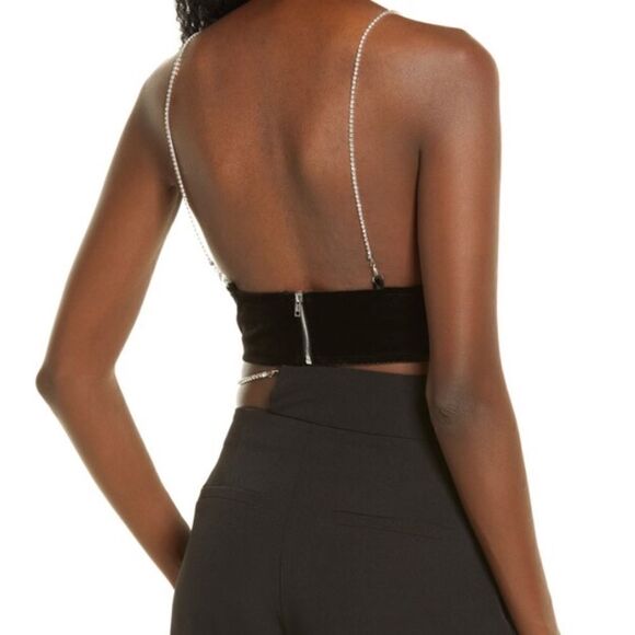 Amy Lynn Velvet Plunge Crop Tank NWT M - Picture 2 of 6